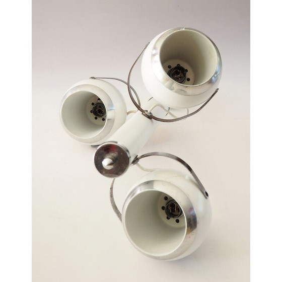 Image 1 of Vintage oogbol hanglamp met 3 spots, 1970