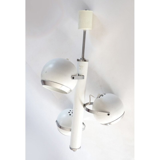 Image 1 of Vintage oogbol hanglamp met 3 spots, 1970