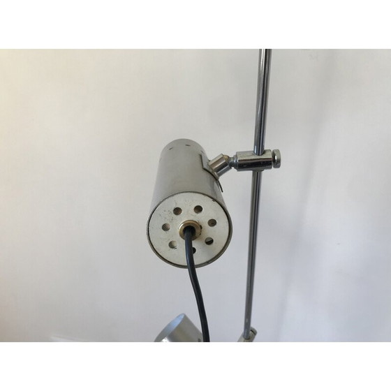 Image 1 of Vintage aluminium en chromen vloerlamp van Alain Richard voor Disderot, jaren 1960