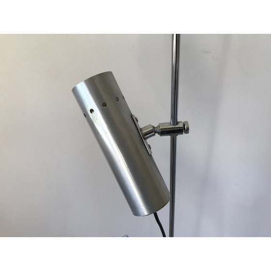 Image 1 of Vintage aluminium en chromen vloerlamp van Alain Richard voor Disderot, jaren 1960