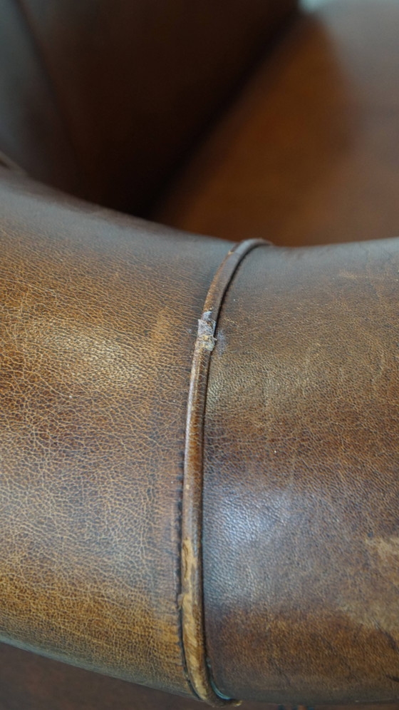 Image 1 of Schapenleren Clubfauteuil