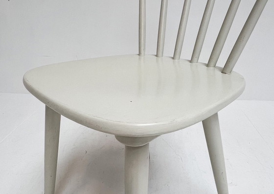 Image 1 of Set Witte Vintage Spijltjesstoelen, 1970’S