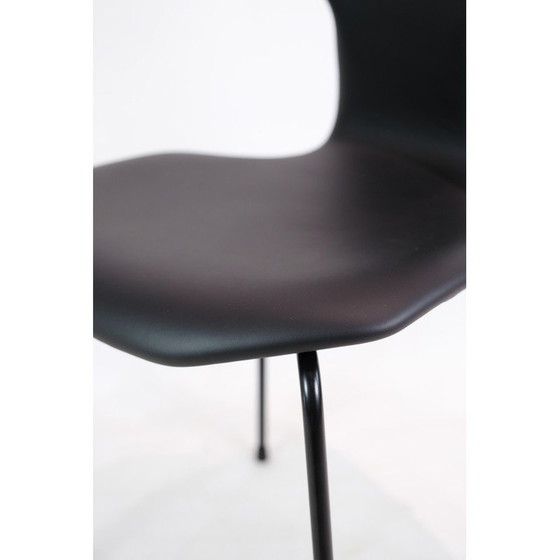 Image 1 of Set van 6 vintage T-stoelen model 3103 van Arne Jacobsen voor Fritz Hansen