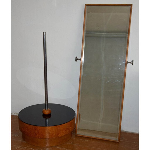 Vintage scharnierspiegel van Halabala voor UP Zavody, 1930