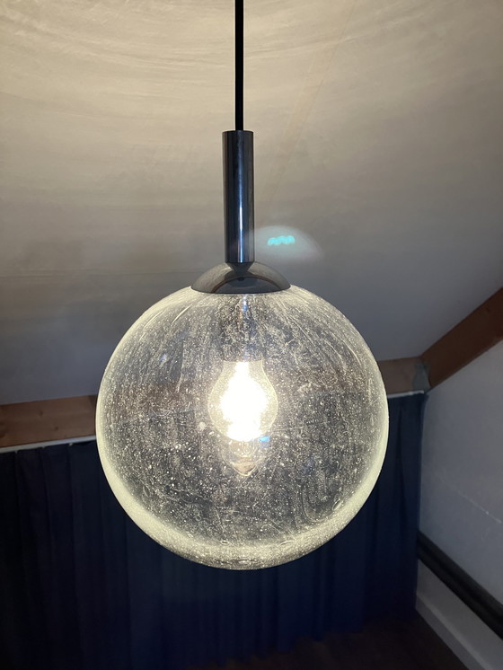 Image 1 of Vintage Glazen Bubbel Hanglamp, Super Lichteffect!