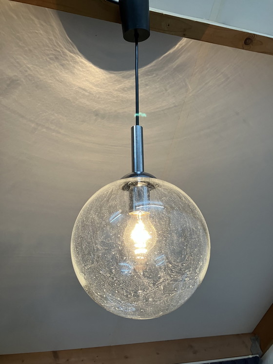 Image 1 of Vintage Glazen Bubbel Hanglamp, Super Lichteffect!