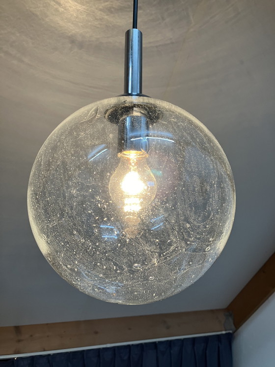 Image 1 of Vintage Glazen Bubbel Hanglamp, Super Lichteffect!