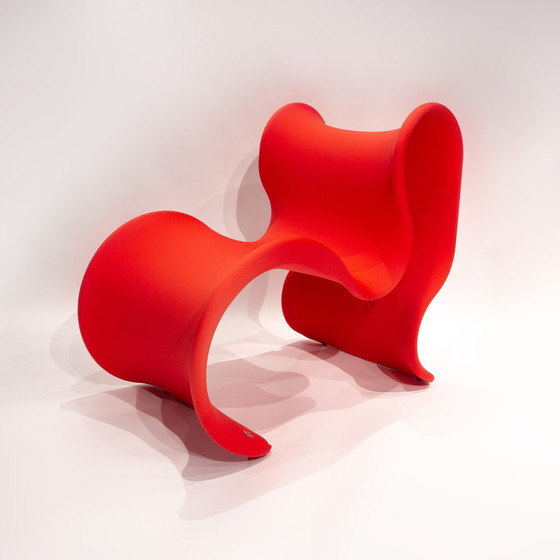 Image 1 of Poltrona Busnelli Fiocco fauteuil, ontwerp Gianni Pareshi, rood