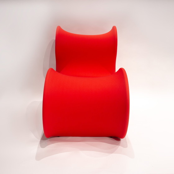 Image 1 of Poltrona Busnelli Fiocco fauteuil, ontwerp Gianni Pareshi, rood