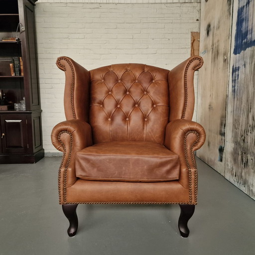 King Fauteuil Chesterfield Classic Vintage Bruin