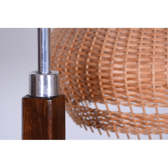 Image 1 of Vintage walnoten Art Deco vloerlamp door J. Halabala voor UP Závody, Tsjechië 1930