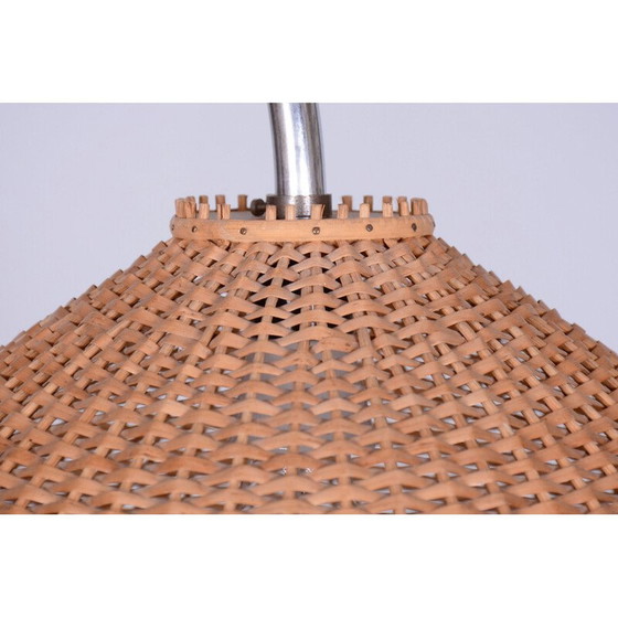 Image 1 of Vintage walnoten Art Deco vloerlamp door J. Halabala voor UP Závody, Tsjechië 1930