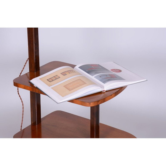 Image 1 of Vintage walnoten Art Deco vloerlamp door J. Halabala voor UP Závody, Tsjechië 1930