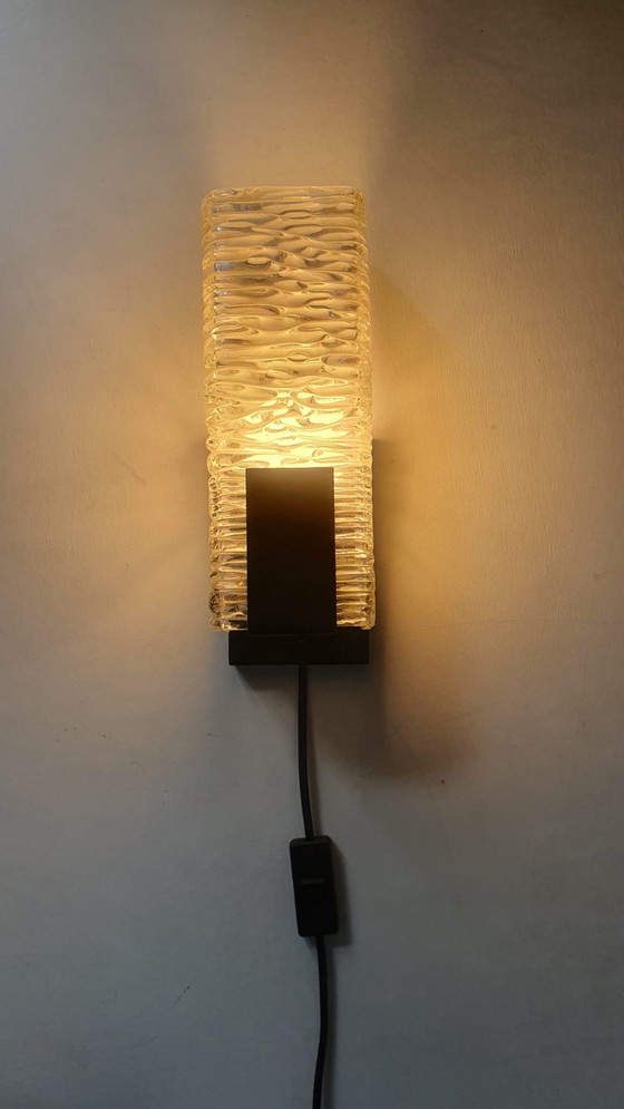 Image 1 of Dutch Design Philips Glazen Wandlamp Venetiaanse Kristal