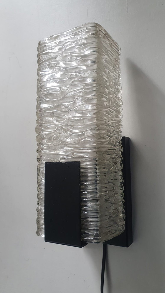 Image 1 of Dutch Design Philips Glazen Wandlamp Venetiaanse Kristal