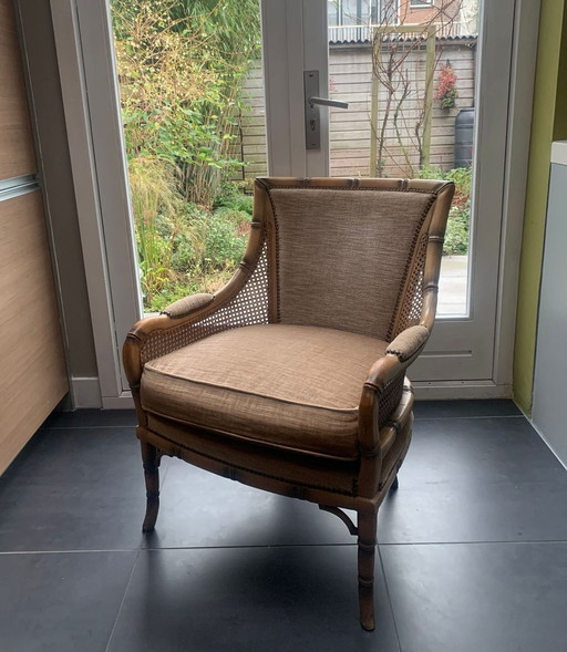 Faux Bamboo Fauteuil Giorgetti Stijl