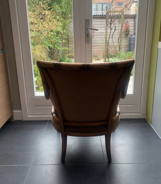 Image 1 of Faux Bamboo Fauteuil Giorgetti Stijl