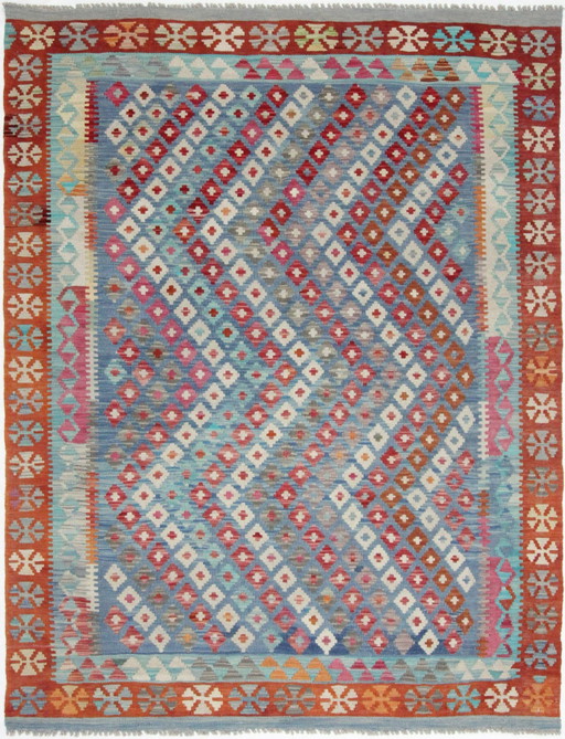 Originele oude stijl Kelim Afghan 207 X 157 Cm Top staat