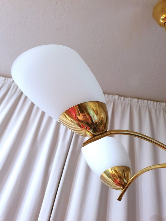 Image 1 of Vintage plafondlamp met 5 armen