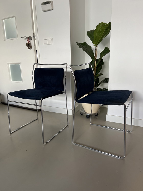 Image 1 of 6x Cassina Kazuhide Takahama Eetkamerstoelen opknapper