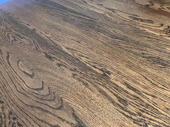 Image 1 of Ronde Vintage Tafel Massief Eiken Seventies