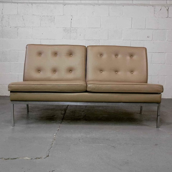 Image 1 of Florence Knoll Leather 2-Seater Mod.65