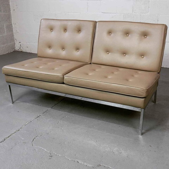 Image 1 of Florence Knoll Leather 2-Seater Mod.65