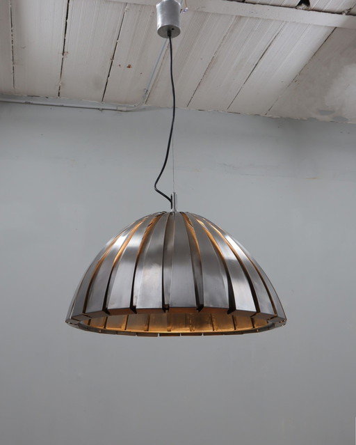 Calotta Stalen Hanglamp Martinelli Luce 1960S