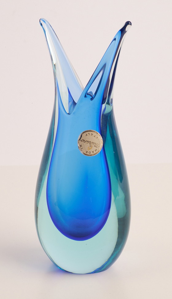 Image 1 of Sommerso vintage vaas - Murano glas