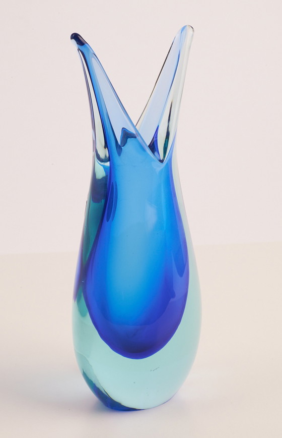 Image 1 of Sommerso vintage vaas - Murano glas