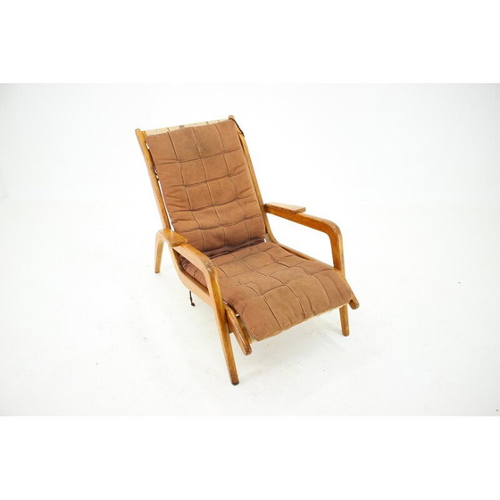 Image 1 of Vintage stoffen fauteuil van Jan Vanek, Tsjecho-Slowakije 1960