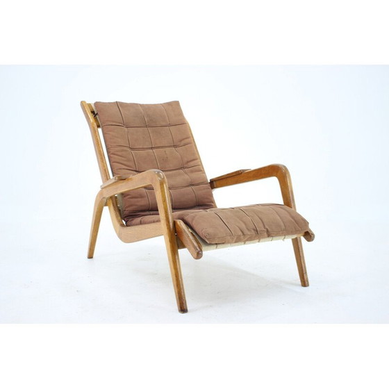 Image 1 of Vintage stoffen fauteuil van Jan Vanek, Tsjecho-Slowakije 1960