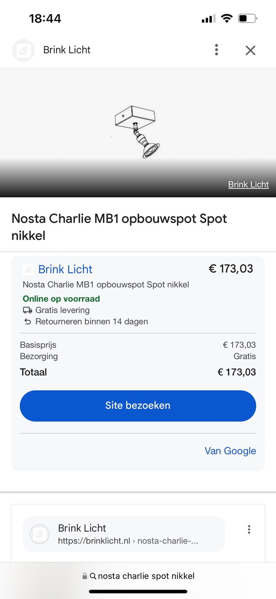 Image 1 of Nosta Charlie Mb1 Opbouwspot