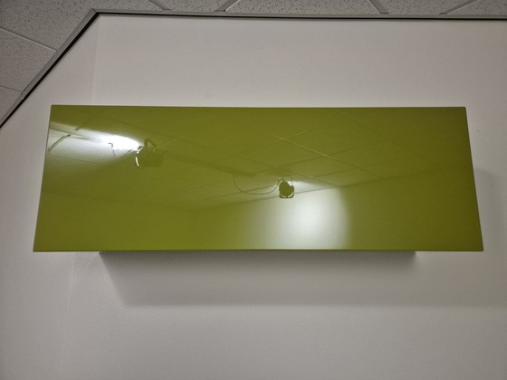 Image 1 of 2X Hulsta Lilac - Wandmeubel - Groen - Hoogglans - Design