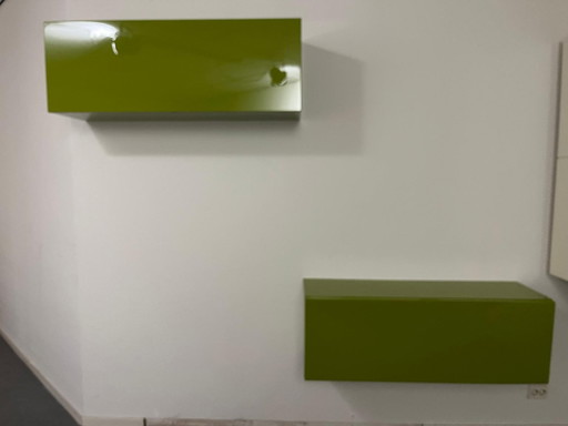 2X Hulsta Lilac - Wandmeubel - Groen - Hoogglans - Design
