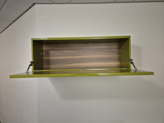 Image 1 of 2X Hulsta Lilac - Wandmeubel - Groen - Hoogglans - Design