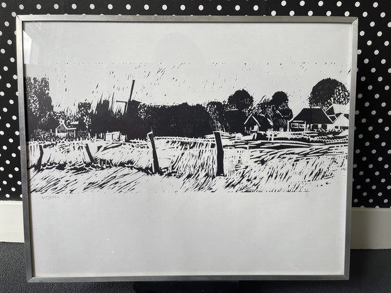 Image 1 of Litho Gesigneerd 1976, 4/12