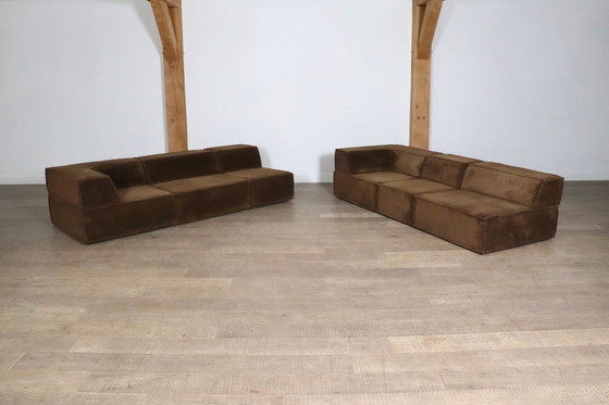 Image 1 of Cor Trio Modulaire Sofa In Bruin Teddy Van Team Form Ag, 1970S