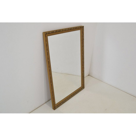 Image 1 of Vintage wandspiegel met houten lijst, Tsjecho-Slowakije 1960