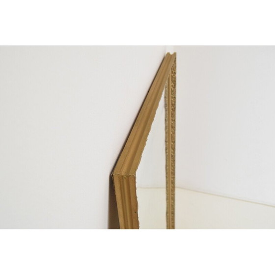 Image 1 of Vintage wandspiegel met houten lijst, Tsjecho-Slowakije 1960