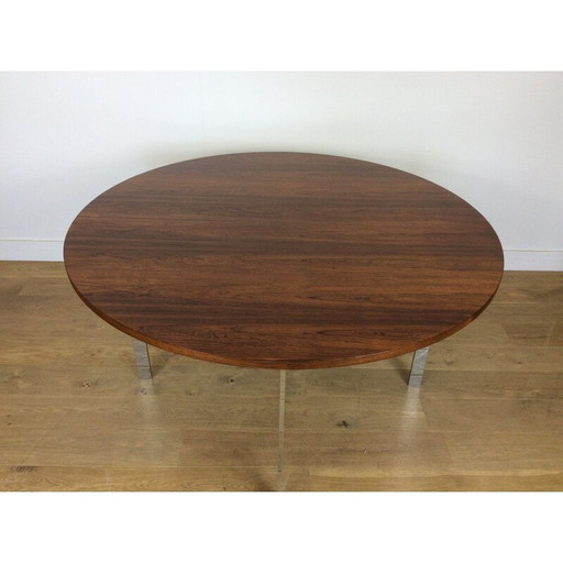 Vintage eettafel in rozenhout en chroom van Richard Young voor Merrow Associates - jaren 1970