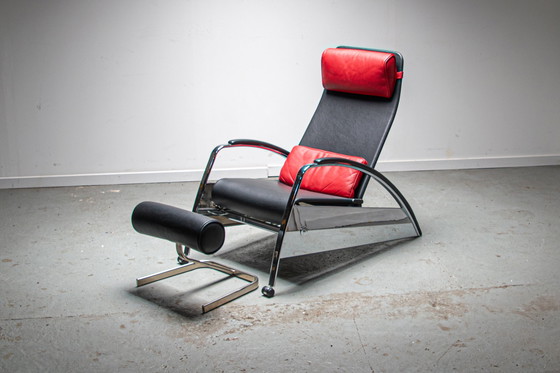 Image 1 of P80 GRAND REPOSE LOUNGE CHAIR & OTTOMAN VAN JEAN PROUVÉ VOOR TECTA, JAREN 1980