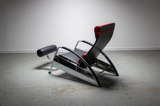 Image 1 of P80 GRAND REPOSE LOUNGE CHAIR & OTTOMAN VAN JEAN PROUVÉ VOOR TECTA, JAREN 1980