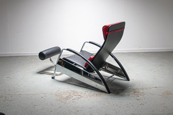 Image 1 of P80 GRAND REPOSE LOUNGE CHAIR & OTTOMAN VAN JEAN PROUVÉ VOOR TECTA, JAREN 1980