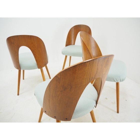 Image 1 of Set van 4 vintage houten stoelen van Antonin Suman, 1960