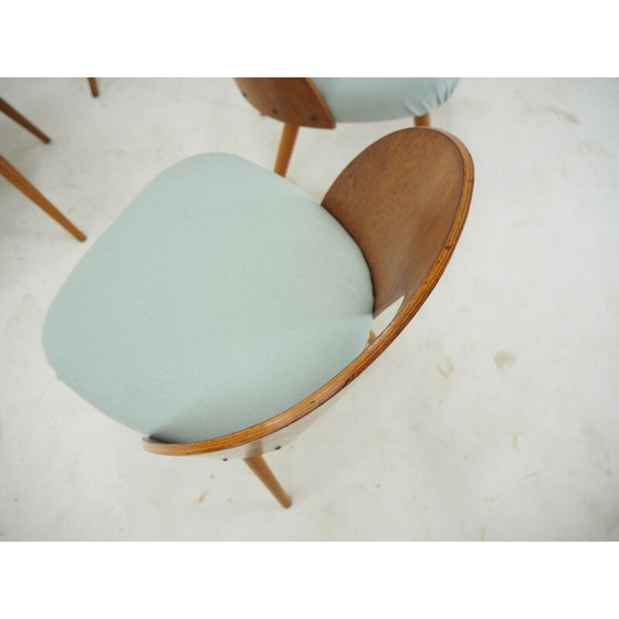 Image 1 of Set van 4 vintage houten stoelen van Antonin Suman, 1960