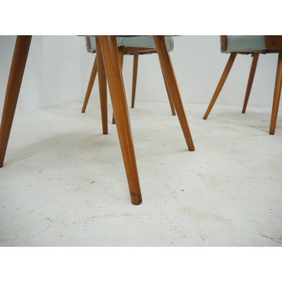 Image 1 of Set van 4 vintage houten stoelen van Antonin Suman, 1960