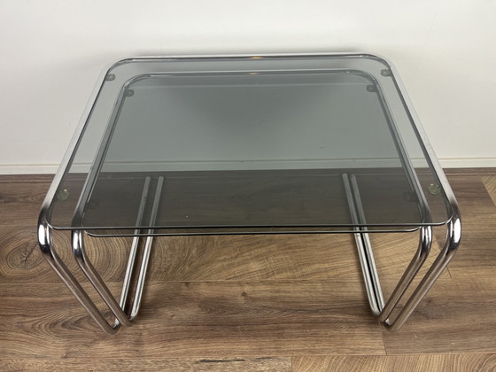 Image 1 of 2x Vintage Space age Nesting table