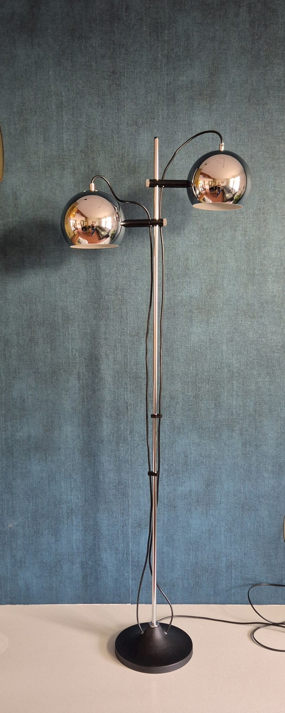 Image 1 of Vintage Vloerlamp / Herda / Bollenlamp Jaren 70