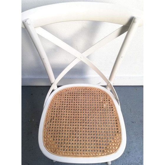 Image 1 of Vintage stoel Ton 150 van beukenhout en riet